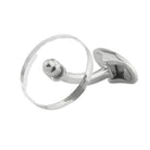 ROCK CRYSTAL DISC 18ct WHITE GOLD CUFFLINKS - main