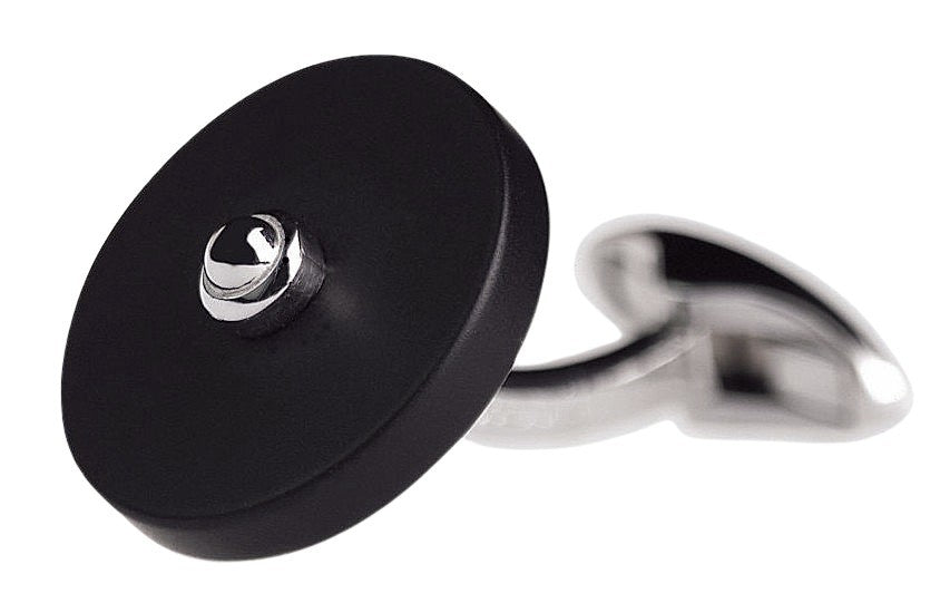 onyx disc 18ct white gold cufflinks 