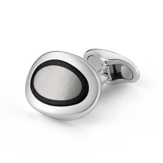 ONYX AND MOTHER OF PEARL cufflink