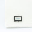 onyx aquamarine 18ct white gold cufflinks - cuff