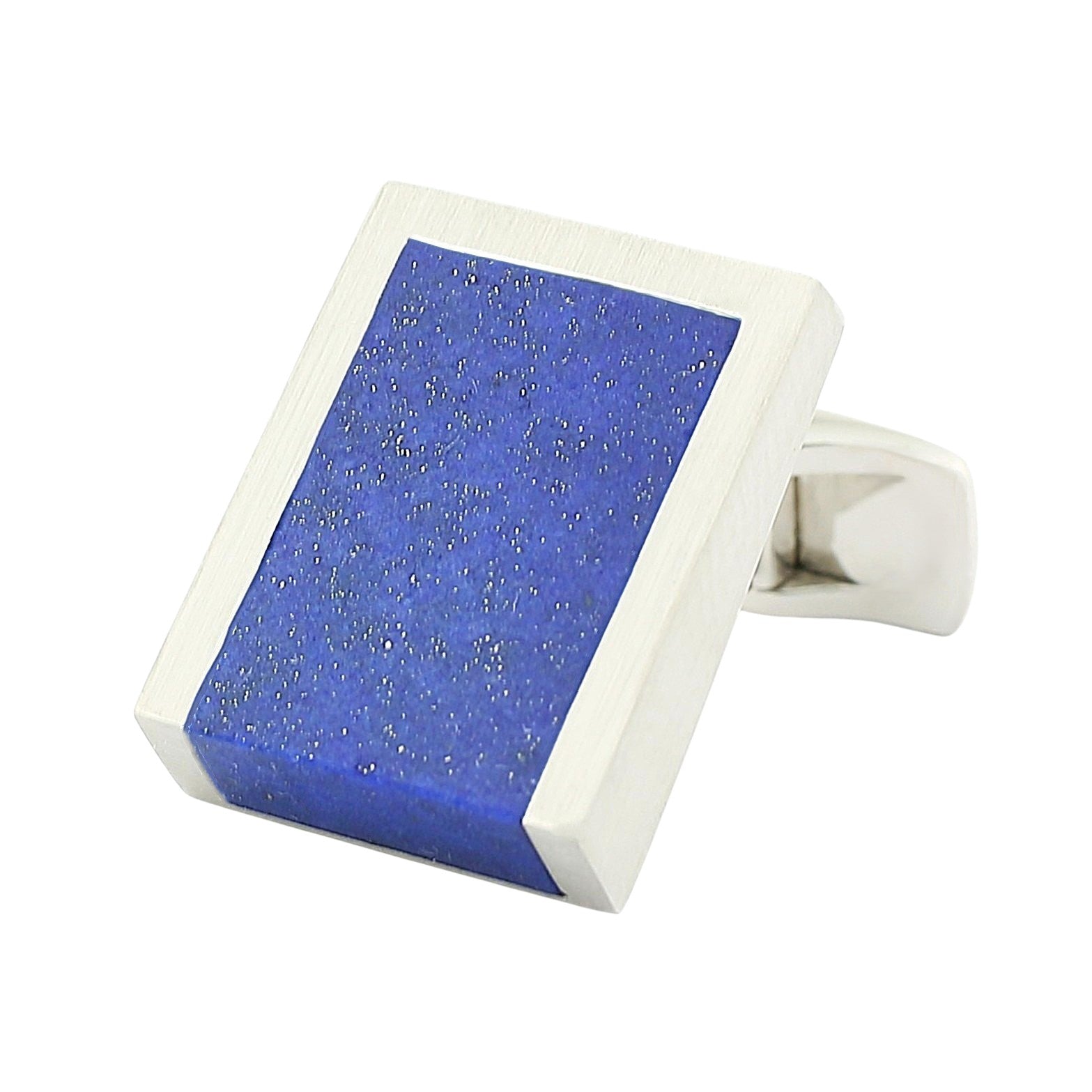 lapis lazuli WEDGE 18ct WHITE GOLD CUFFLINKS - main