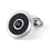 black diamond circular 18k white gold cufflinks