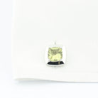 lemon citrine square 18ct white gold cufflinks - cuff