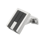 ONYX WEDGE WITH INSET 18ct WHITE GOLD CUFFLINKS - main