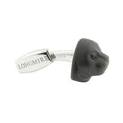 seal obsidian 18ct white gold cufflinks - side