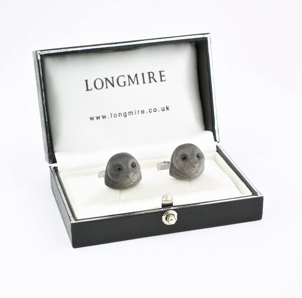 seal cufflinks - boxed