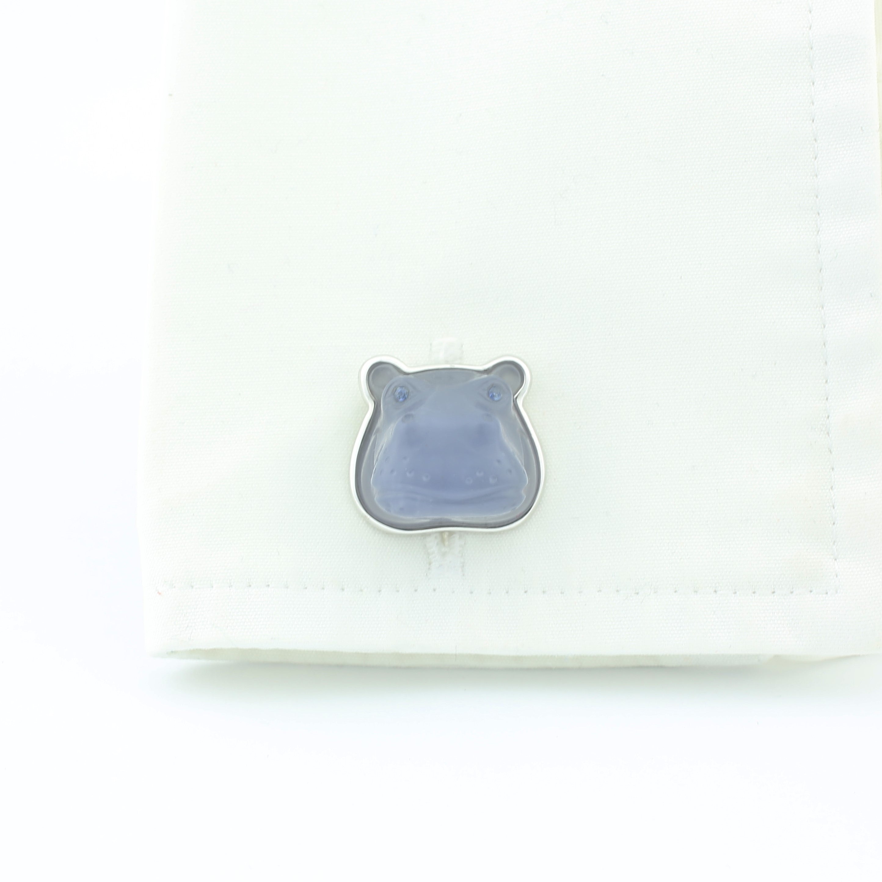 hippo cufflinks - cuff