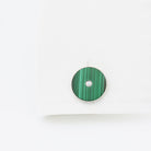 circular matt malachite & diamond 18ct white gold cufflinks - cuff