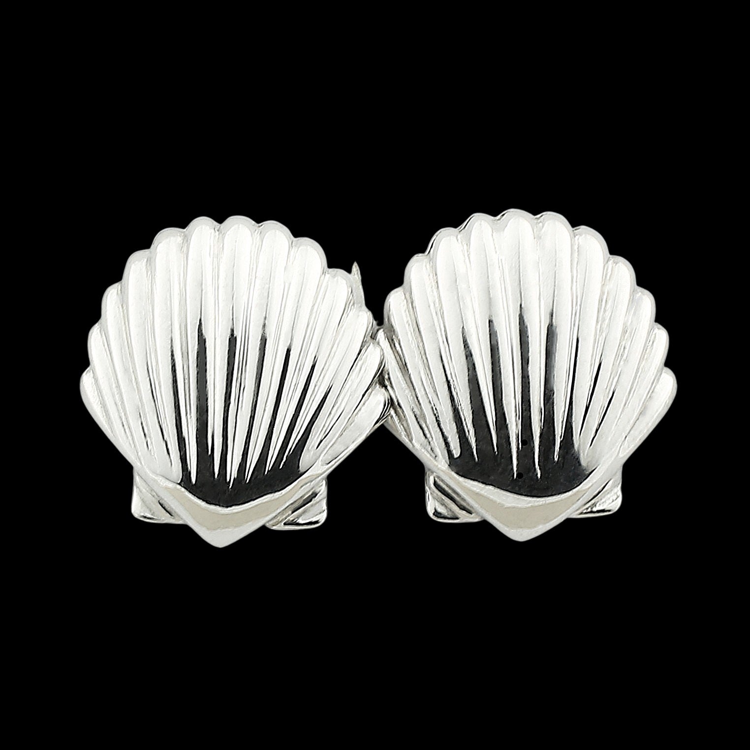 spirit of el camino scallop shell 18ct white gold cufflinks - main 2