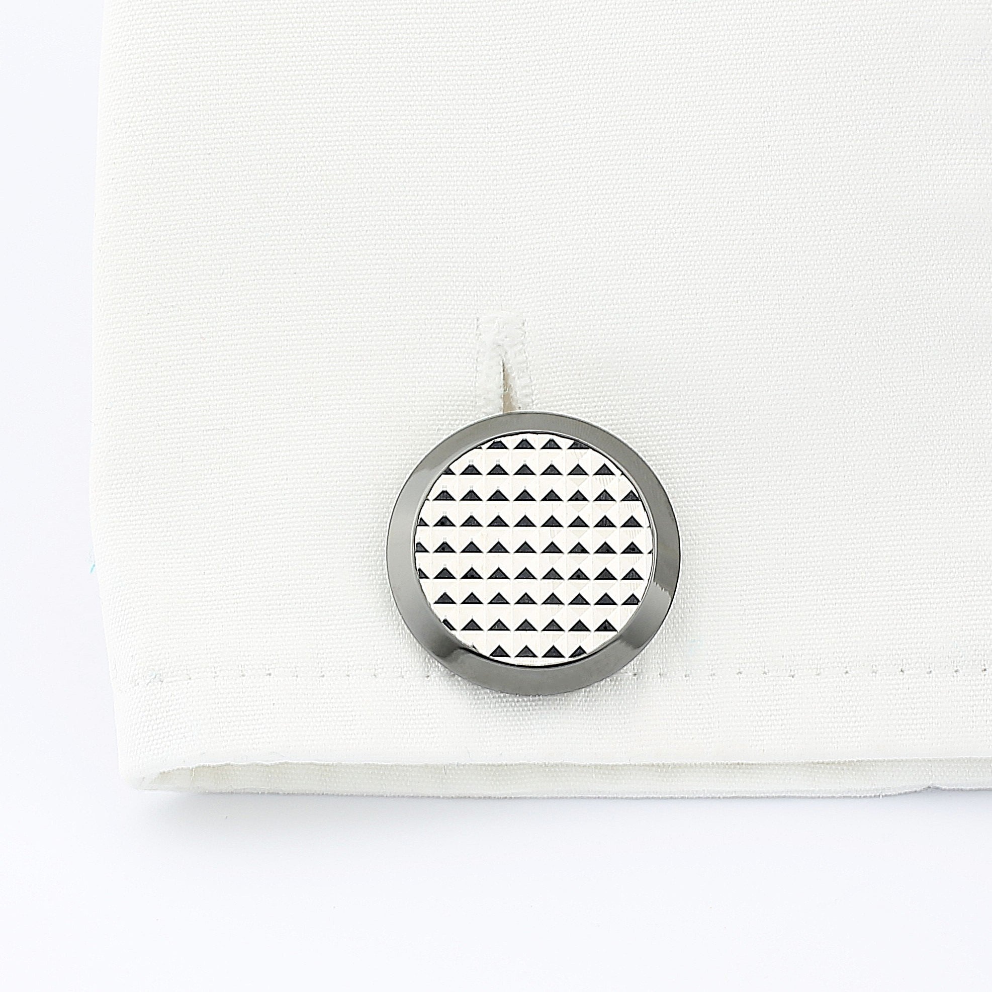 REFLEX 18ct WHITE GOLD CUFFLINKS - cuff