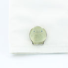 HIPPO MOONSTONE 18K WHITE GOLD CUFFLINKS - cuff