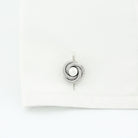 coiled wire knot platinum cufflinks - cuff