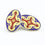 medieval cross enamelled 9ct yellow gold cufflink
