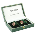 burnt russet ivy 9ct yellow gold cufflinks - boxed