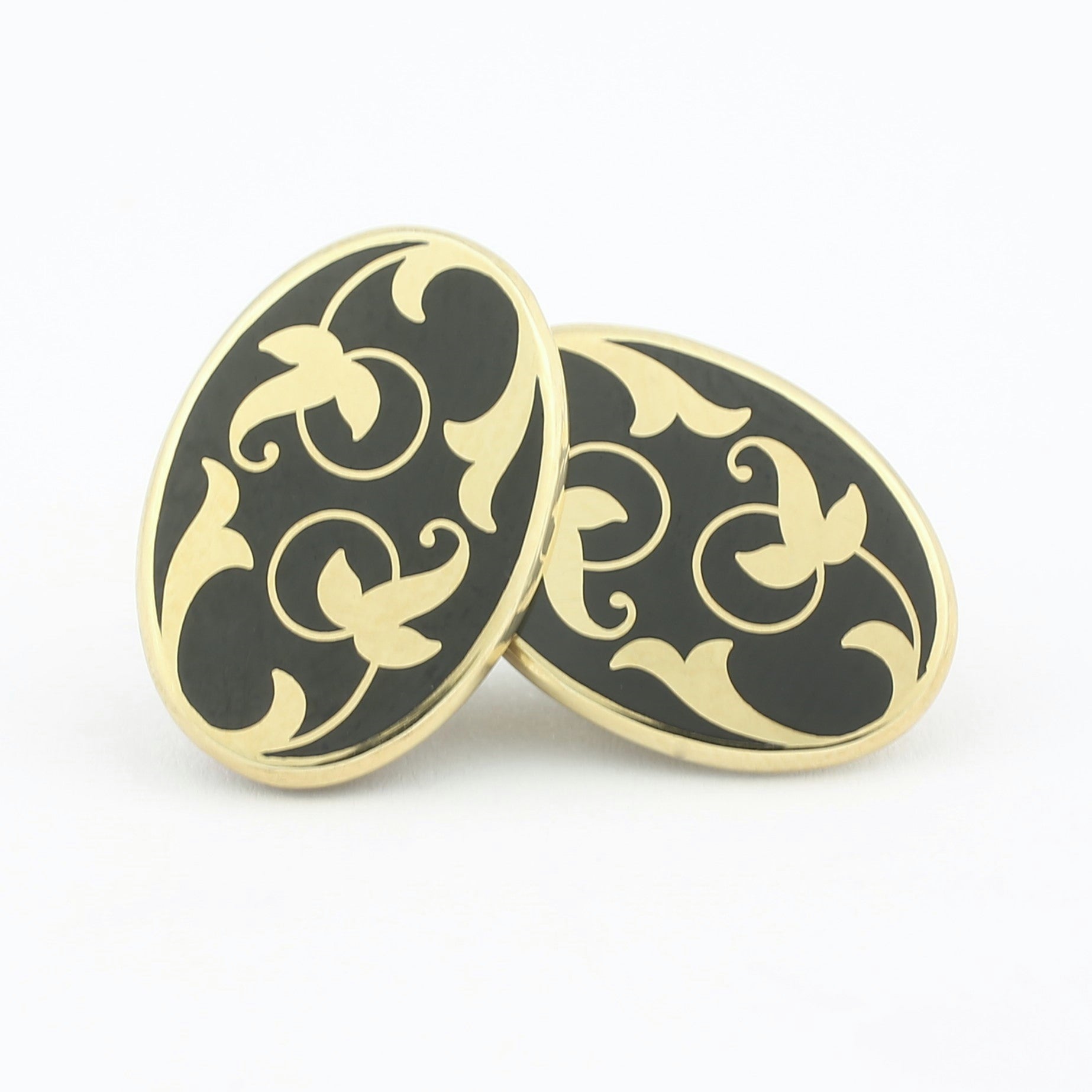 black ivy 9ct yellow gold cufflinks - main