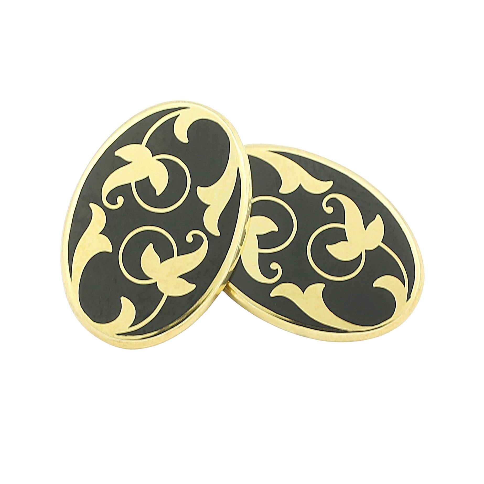 black ivy 9ct yellow gold cufflinks - main