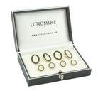 double oval dress set black/cream enamel 9ct gold - main