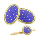 basket weave dress set gold/blue enamel 9ct gold - main 1st 