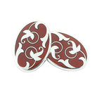 ivy red enamel sterling silver cufflinks - main