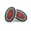 DOUBLE OVAL BLACK/RED ENAMEL CUFFLINKS
