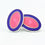 DOUBLE OVAL BLUE/PINK ENAMEL CUFFLINKS