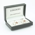 st george's flag red and white enamel - boxed
