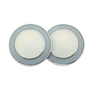 DOUBLE CIRCLE GREY/WHITE ENAMEL sterling silver CUFFLINKS - main