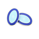 DOUBLE OVAL BLUE/LIGHT BLUE CUFFLINKS - main