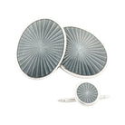 STARBURST GREY ENAMEL sterling silver DRESS SET - main