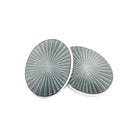 STARBURST GREY ENAMEL sterling silver CUFFLINKS - main