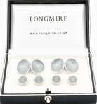 STARBURST GREY ENAMEL DRESS SET - boxed