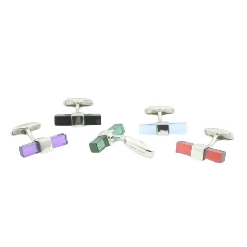 perspex baton cufflinks - colour selection