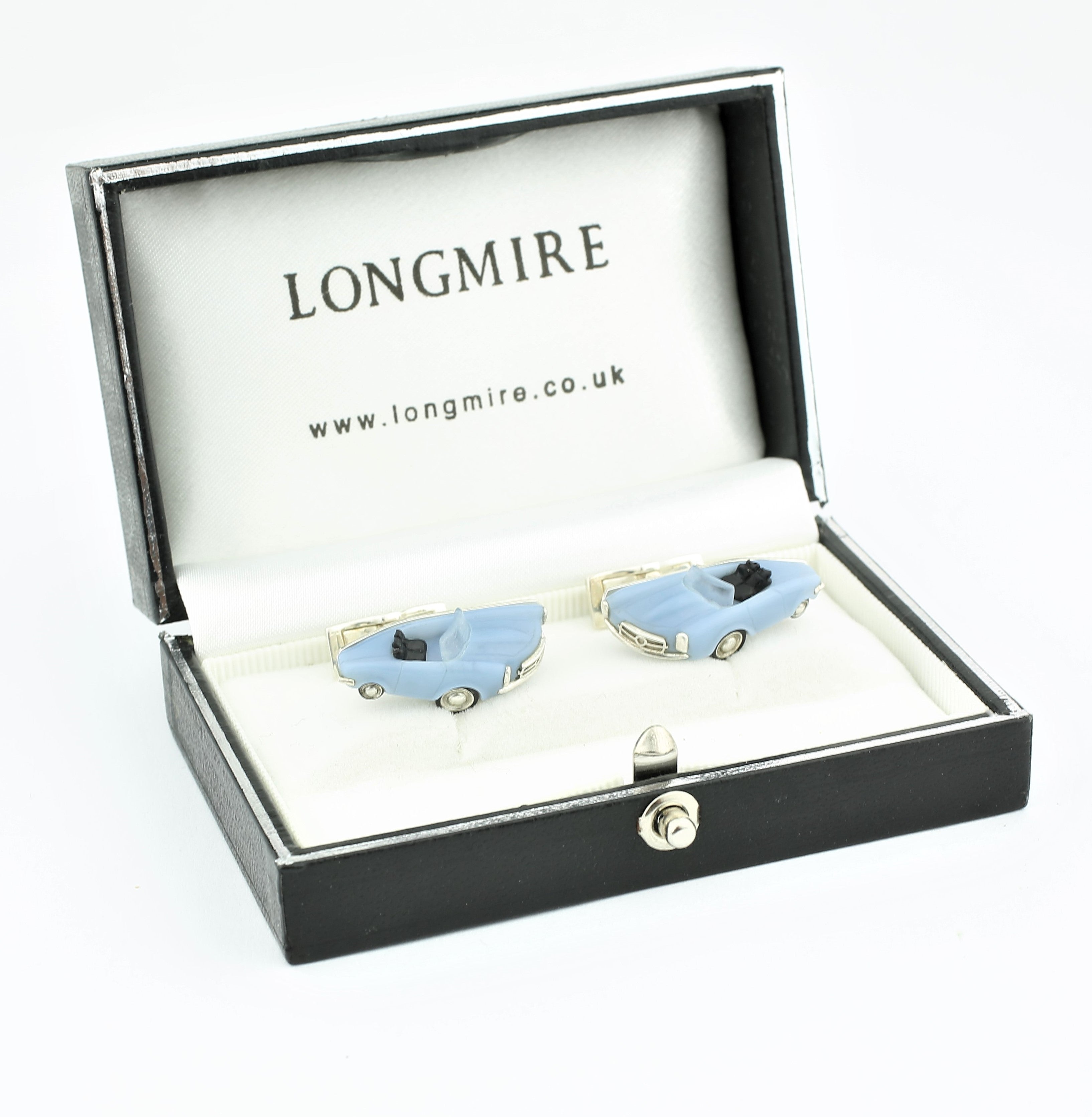 ice blue sports car cufflinks - boxed