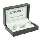 coiled knotted rope sterling silver cufflinks  boxed