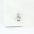 coiled knotted rope sterling silver cufflinks - cuff