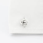 classic knot sterling silver cufflinks - cuff