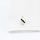 Nut and bolt cufflinks in silver  - cuff
