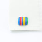 deck chair striped design aluminium cufflinks - cuff