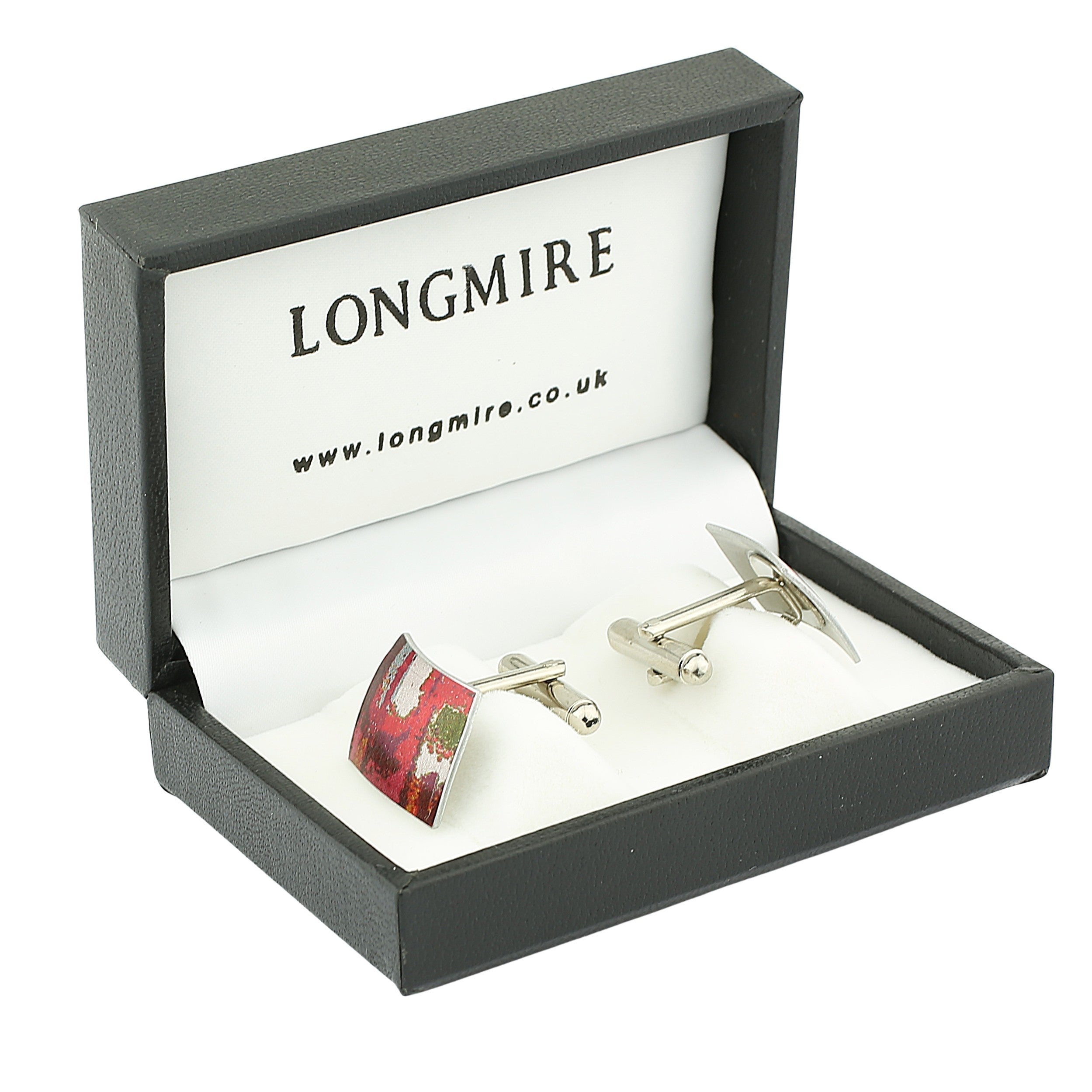 artistic anodised aluminium cufflinks - boxed