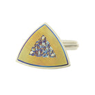 fir tree honey toned titanium cufflinks - main