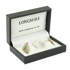 fir tree honey toned titanium cufflinks - boxed