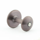 dumbbells steel with diamond inset cufflinks - rear