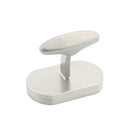 carbon weave steel cufflinks - rear