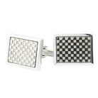 chequerboard steel cufflinks - main
