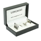 chequerboard steel cufflinks - boxed
