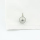 dumbbells solid brushed steel cufflinks - cuff