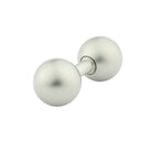 dumbbells solid brushed steel cufflinks - main