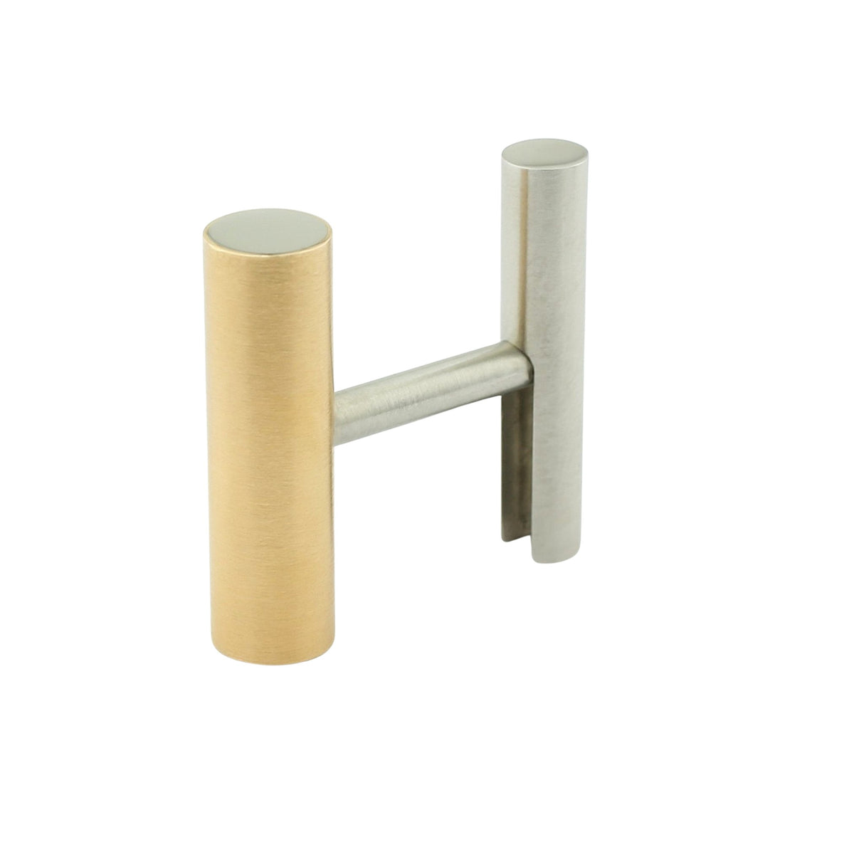 h-bar pale rose gold and steel cufflinks - main