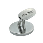 CARBON FIBRE CIRCLE 18ct WHITE GOLD CUFFLINKS - rear