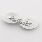  18ct WHITE GOLD CUFFLINKS - rear